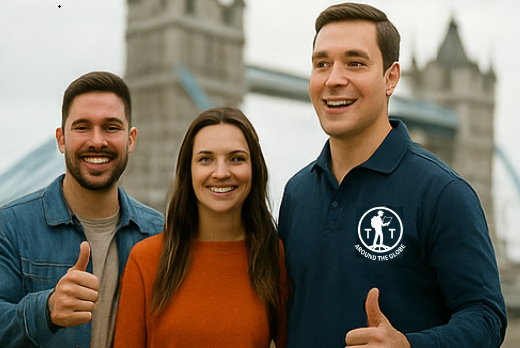 Tour vehicle at historic site