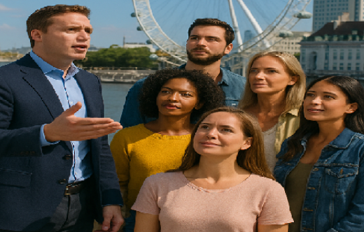 Guests exploring castle grounds